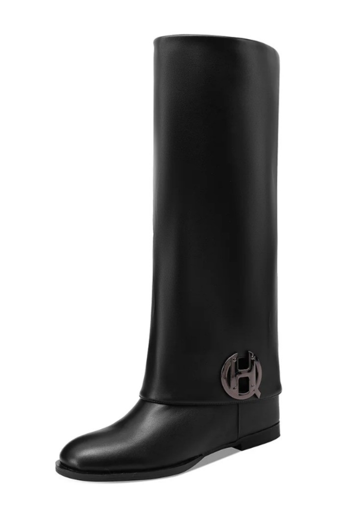 Queen Helena stivale con risvolto e gambale lungo K4072 [2b68ed08]