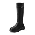 Queen Helena stivale alto con dettaglio fibbia X33-65 [db72bd3e]