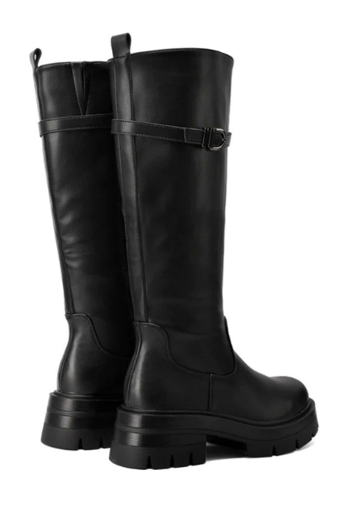 Queen Helena stivale alto con dettaglio fibbia X33-65 [6c6f7c3a]