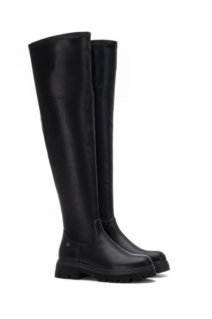 Xti stivale in ecopelle stretch con zip 144392 [19aba284]