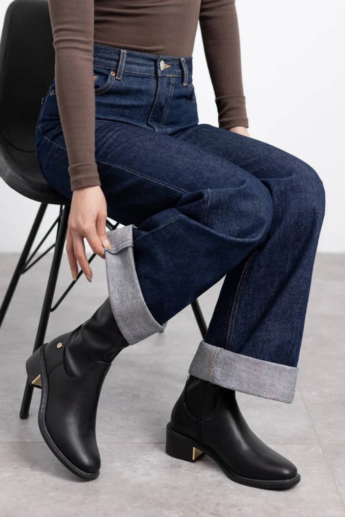 Xti stivale in ecopelle stretch con zip 144722 [1797ac57]