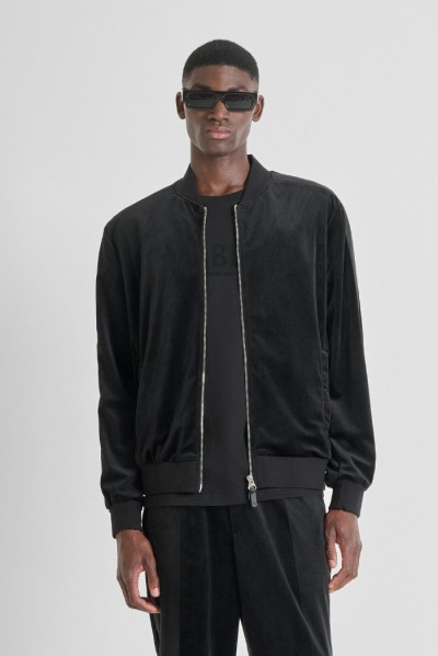 Antony Morato felpa bomber relaxed fit in velluto mmfl01115-fa150228 [596ec1b1]