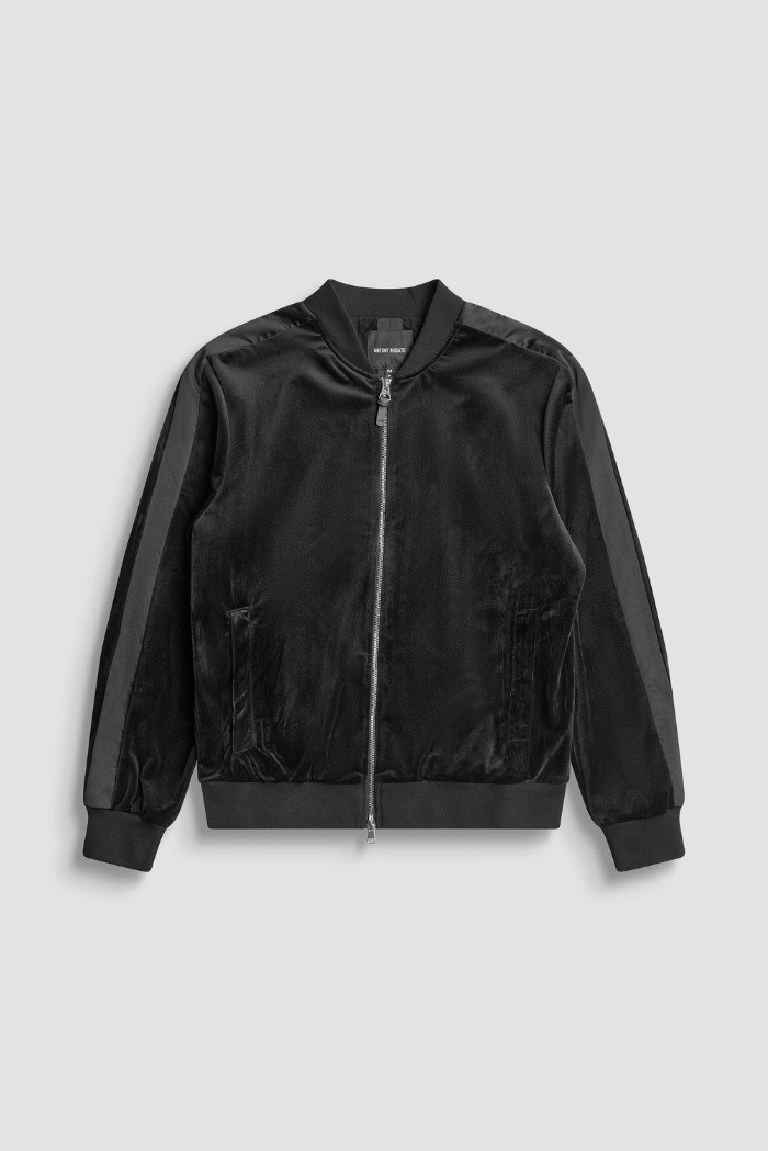 Antony Morato felpa bomber relaxed fit in velluto mmfl01115-fa150228 [8518c5a2]