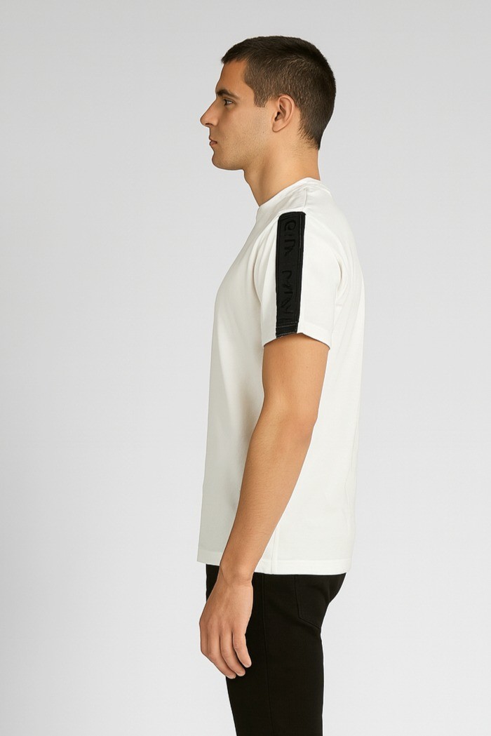Icon t-shirt girocollo con stampa logo e bande Icuf2w6t038 [88344bd2]