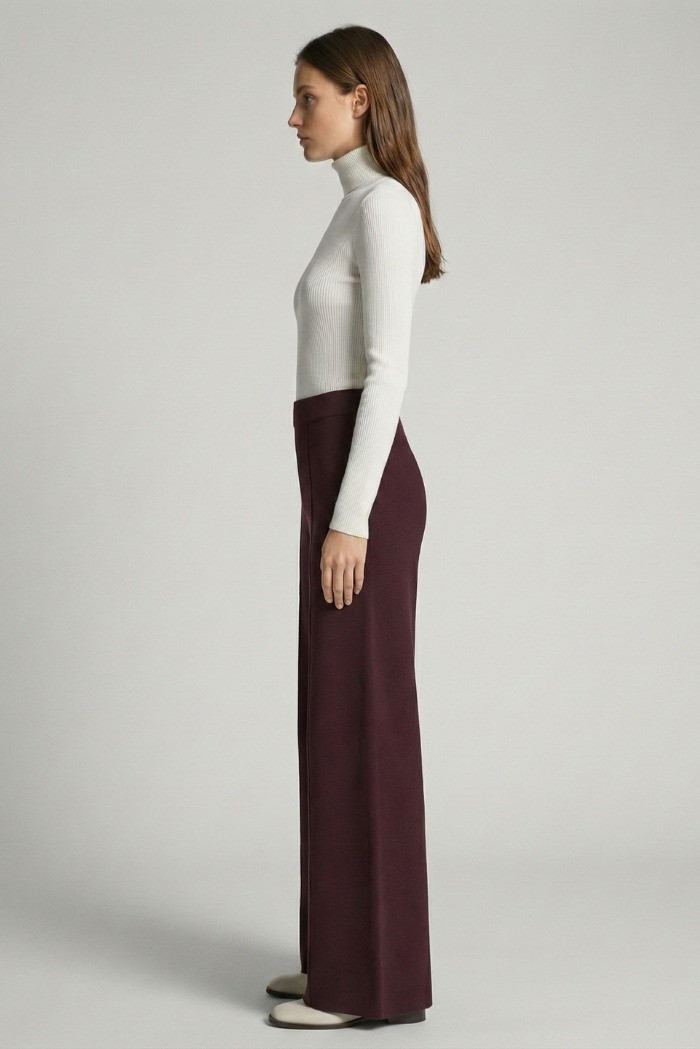 Sheis pantalone palazzo in maglia con riga d52010 [ff98974a]