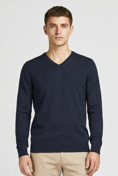 Markup maglia scollo a V in misto viscosa mk20011 — 805219040075451_1