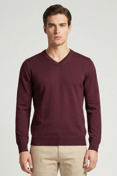 Markup maglia scollo a V in misto viscosa mk20011 [3491cee9]
