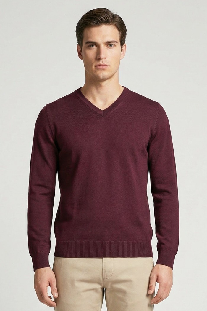 Markup maglia scollo a V in misto viscosa mk20011 [3491cee9]