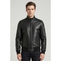 Master Pelle bomber in nappa con collo a lupetto mp272-np [582966a4]