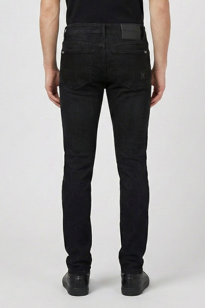 John Richmond jeans slim fit in denim nero Landis Uma25348je [a6ec2d76]