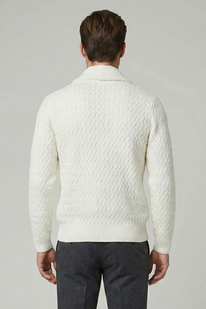 Nerovago cardigan in ciniglia punto treccia con bottoni 750696 [626cf96d]