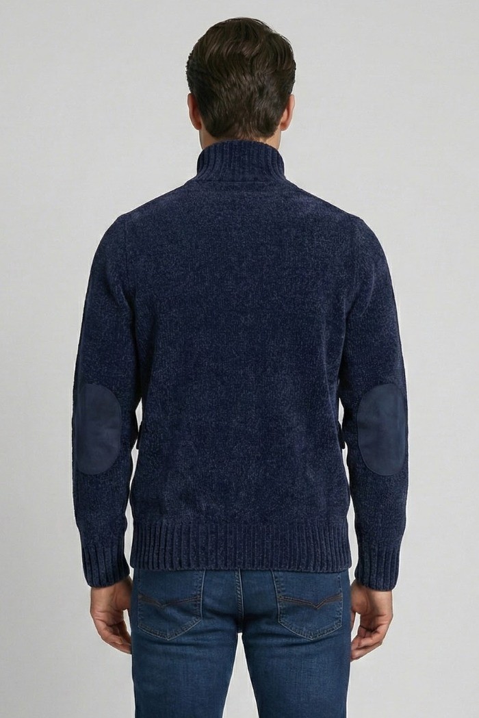 Nerovago cardigan lupetto in ciniglia con bottoni 750666 [b10e7b9f]