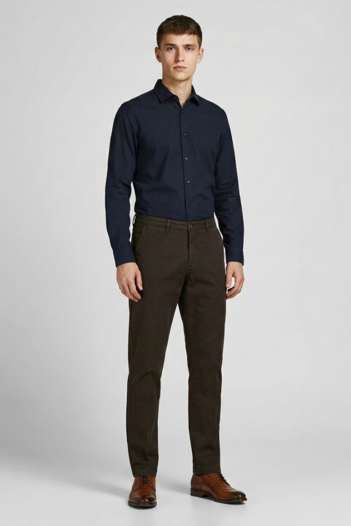 Moro pantaloni chino regular fit in misto cotone mi2679 [ff12f454]