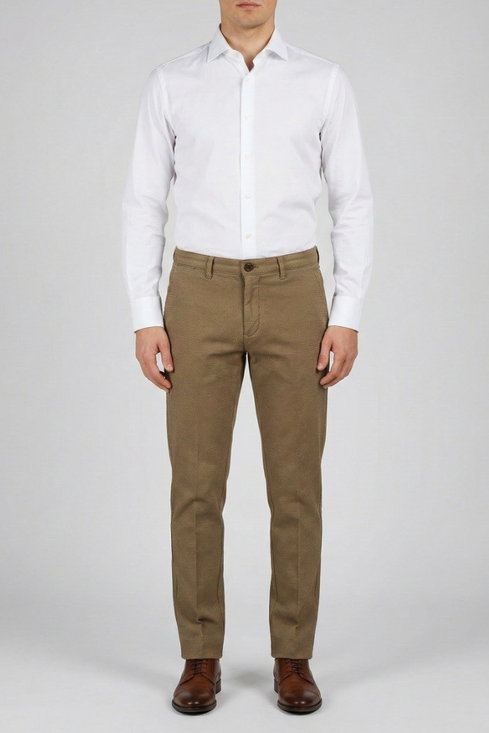 Moro pantalone chino con texture lavorata mi2677 [57d2092b]