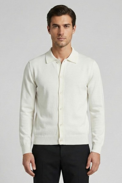 Galerie cardigan collo polo con bottoni mm803 [058361eb]
