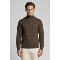 Refrigue lupetto in misto viscosa con mezza zip e logo 2811w00180 [26a8b803]