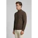 Refrigue lupetto in misto viscosa con mezza zip e logo 2811w00180 [ff8efb0e]