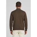 Refrigue lupetto in misto viscosa con mezza zip e logo 2811w00180 [48933a0a]