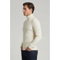 Refrigue dolcevita in misto lana e cotone punto treccia 2811w00162 [4ca40538]