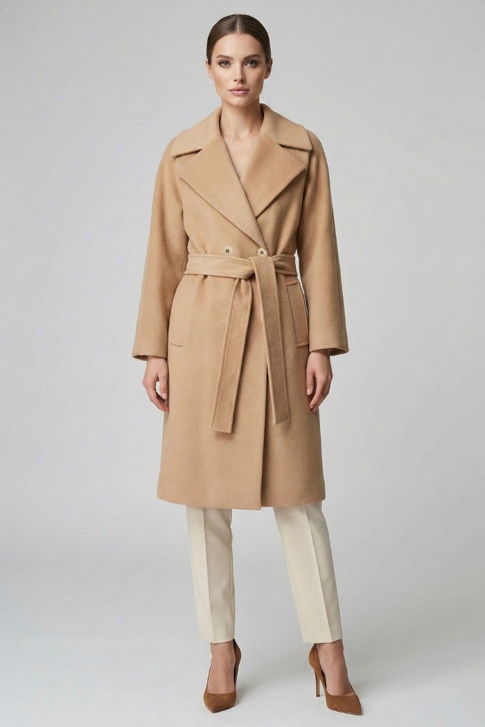 Maidoma cappotto con collo ampio e cintura abbinata ai26f01/2096 [fa1faf39]