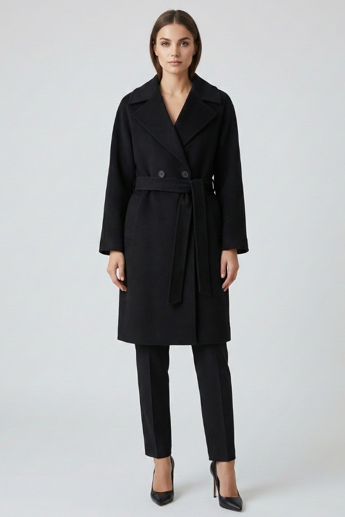 Maidoma cappotto con collo ampio e cintura abbinata ai26f01/2096 [d9fd7418]