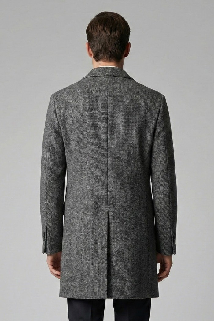 Triple A cappotto con tasche oblique e dettaglio quadrifoglio ca37-2560 [3a6aa2b4]
