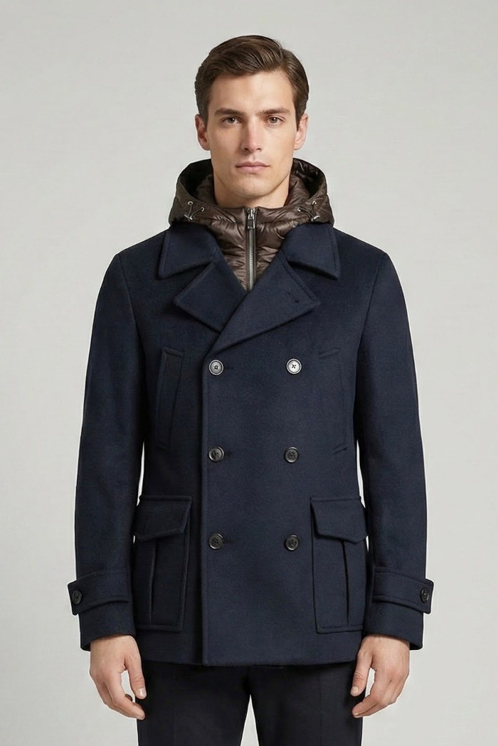 Markup cappotto peacoat in panno con pettorina imbottita mk9940621 [bd279d0d]