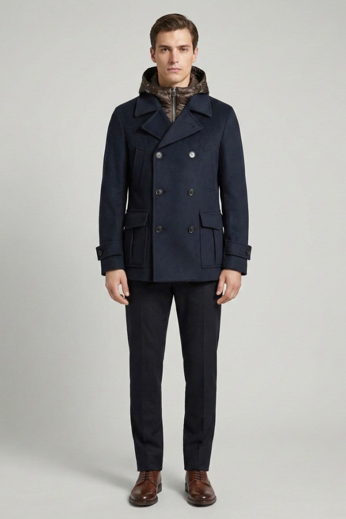 Markup cappotto peacoat in panno con pettorina imbottita mk9940621 [d64c581a]