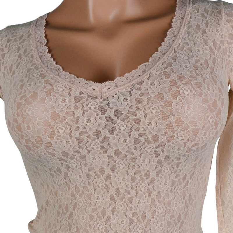 Maglia in pizzo elastico Dolche Amore Janira nudo