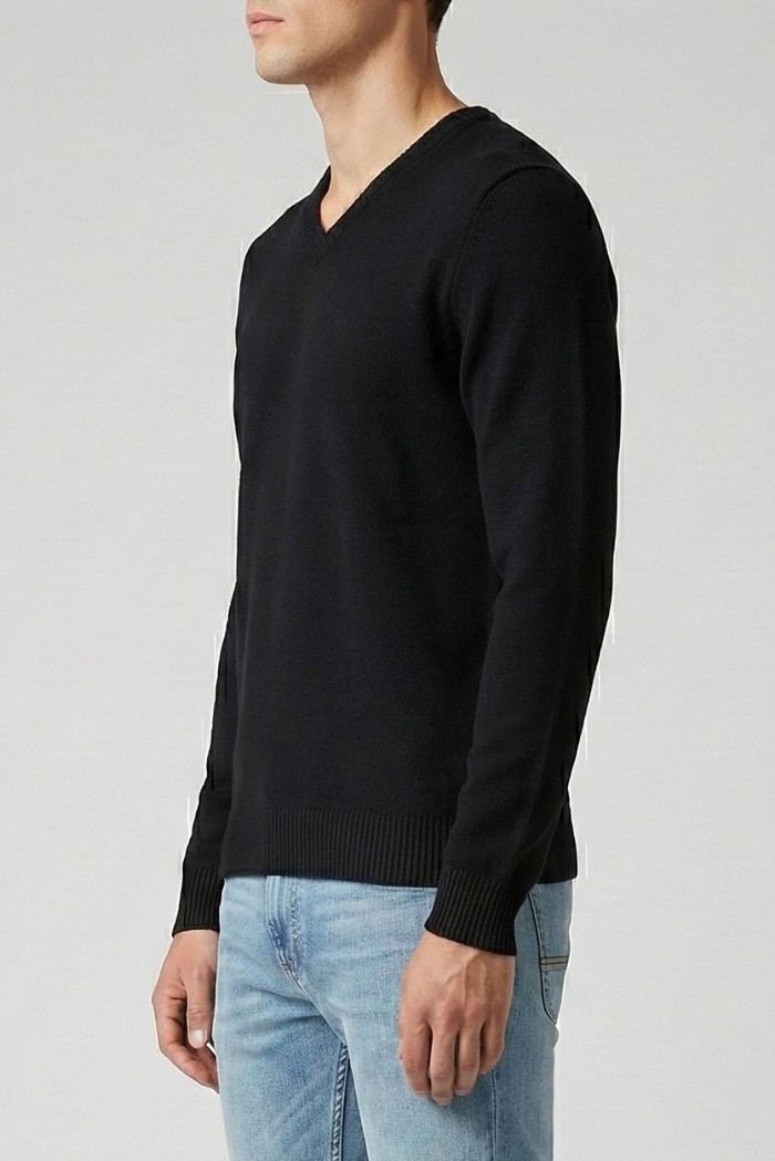 Nerovago maglia scollo a V in misto viscosa 750004 [d6704952]