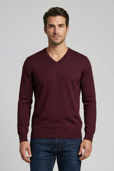 Nerovago maglia scollo a V in misto viscosa 750004 [86a3635d]