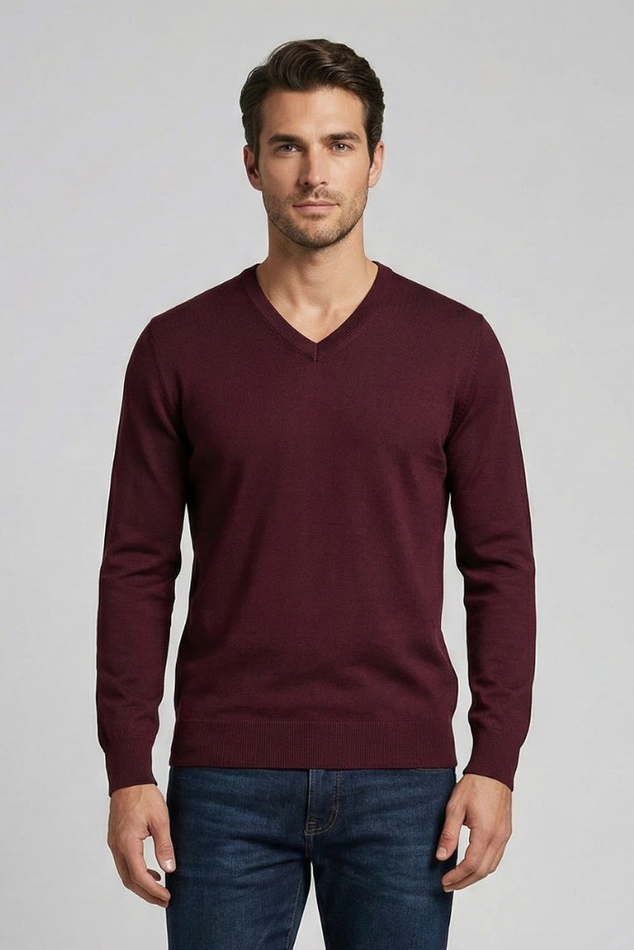 Nerovago maglia scollo a V in misto viscosa 750004 [86a3635d]