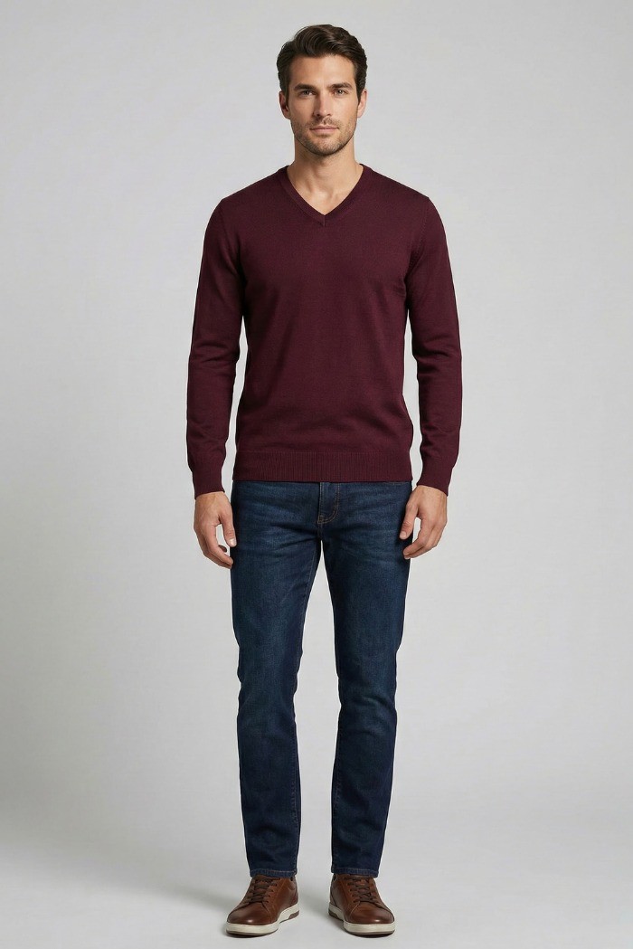 Nerovago maglia scollo a V in misto viscosa 750004 [edc8a64a]