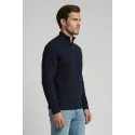 Nerovago lupetto mezza zip in misto viscosa 750002 [be529113]
