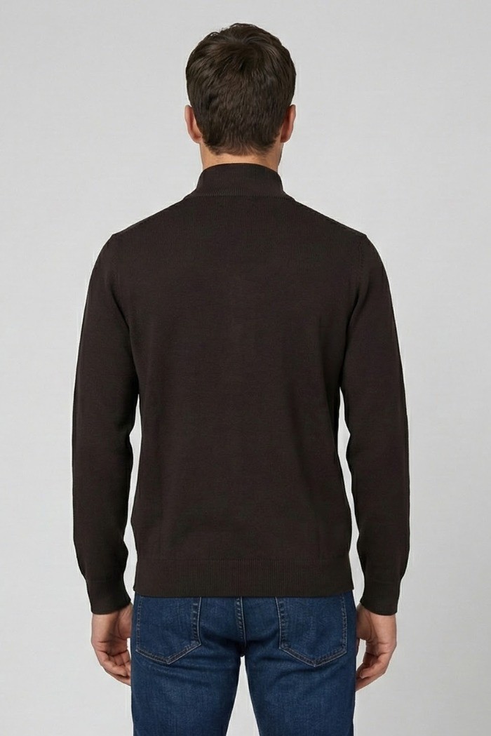 Nerovago lupetto mezza zip in misto viscosa 750002 [cb5347fa]
