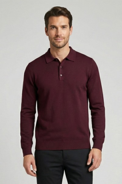 Nerovago maglia polo con bottoni in misto viscosa 750003 — 805219040077515_2