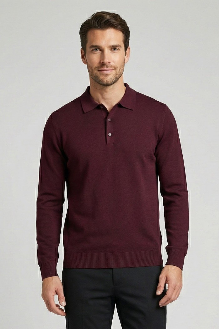 Nerovago maglia polo con bottoni in misto viscosa 750003 [968c9307]