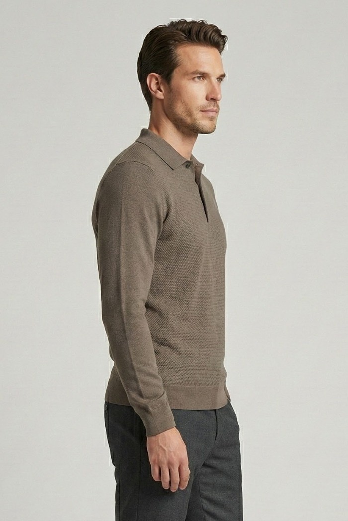 Nerovago maglia polo con bottoni in misto viscosa 750003 [6cfd41d1]