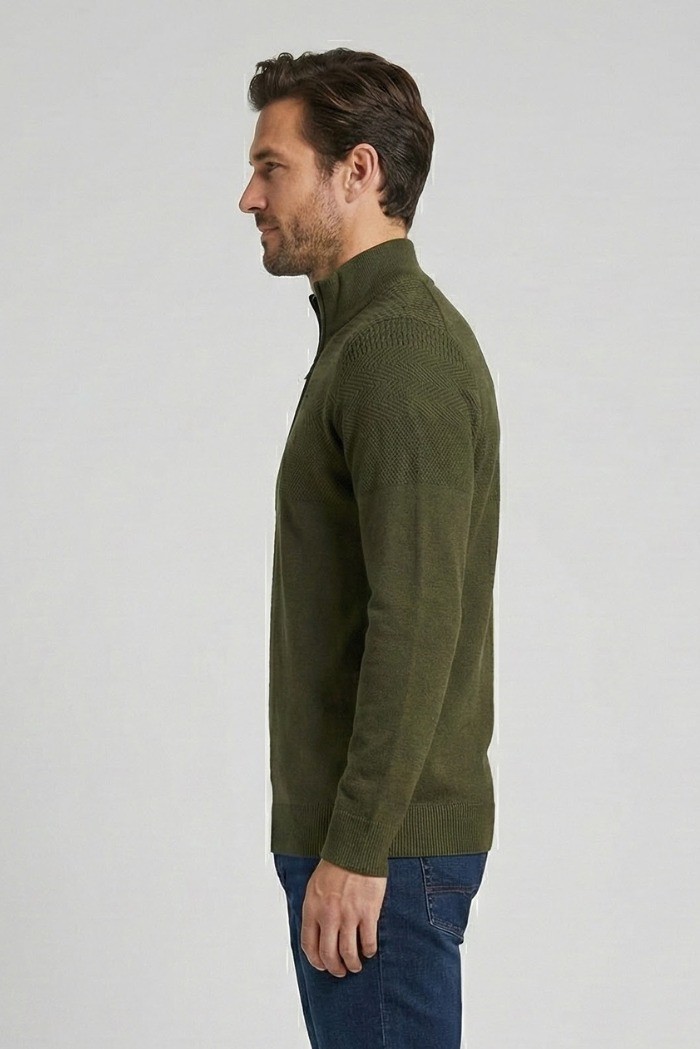 Nerovago lupetto lavorato mezza zip 750102 [1b639947]