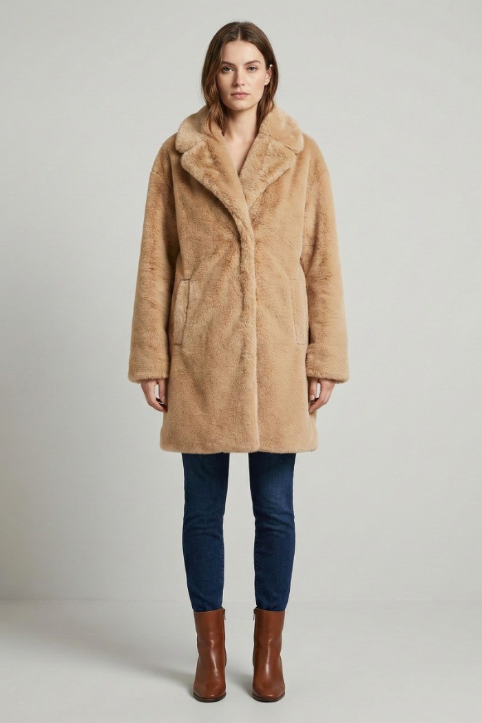 Markup cappotto con effetto pelliccia mw9640628 [10e3f233]