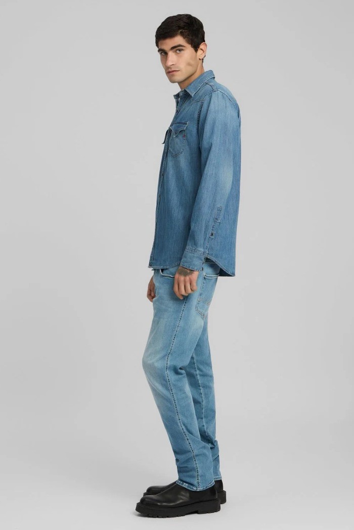 Replay camicia western in denim M4023T.000.26C.94A [e83f8ee4]