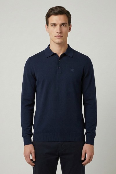 Lumberjack polo in maglia con logo ricamo 102217742 — 805219040077666_1
