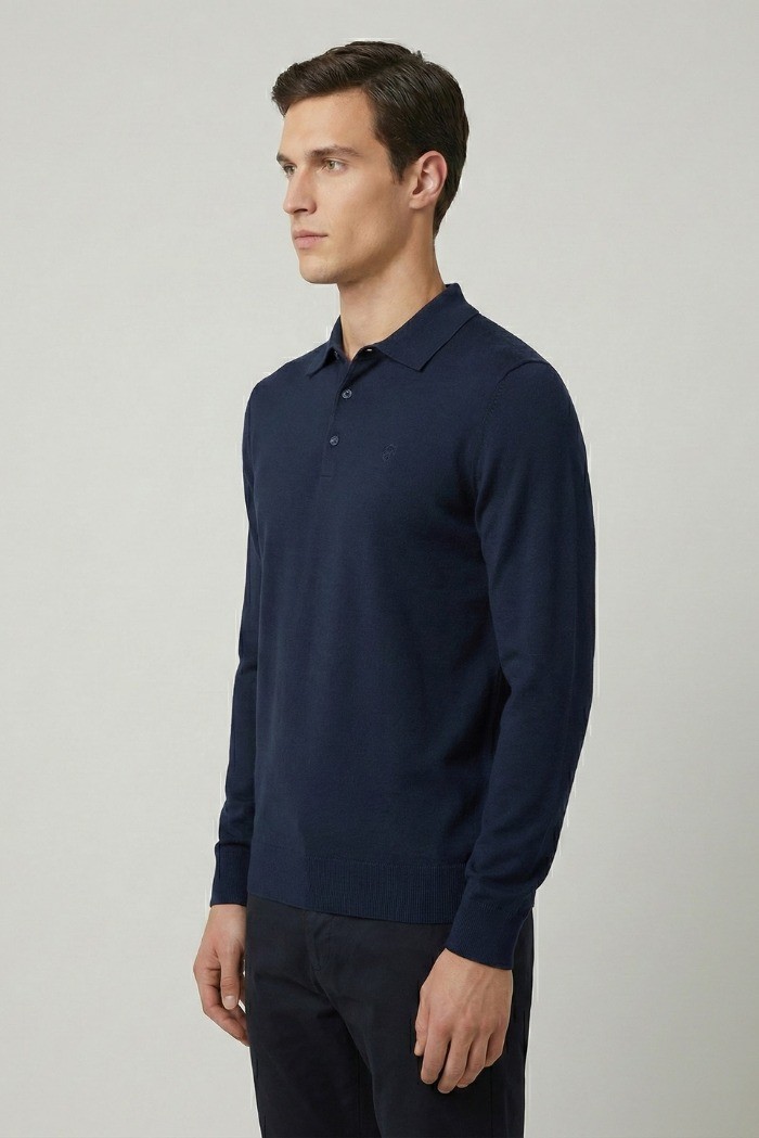 Lumberjack polo in maglia con logo ricamo 102217742 [d0284621]