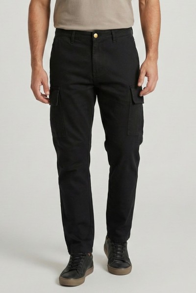 Galerie pantalone cargo in canvas cotone mp406-a — 805219040077232_1