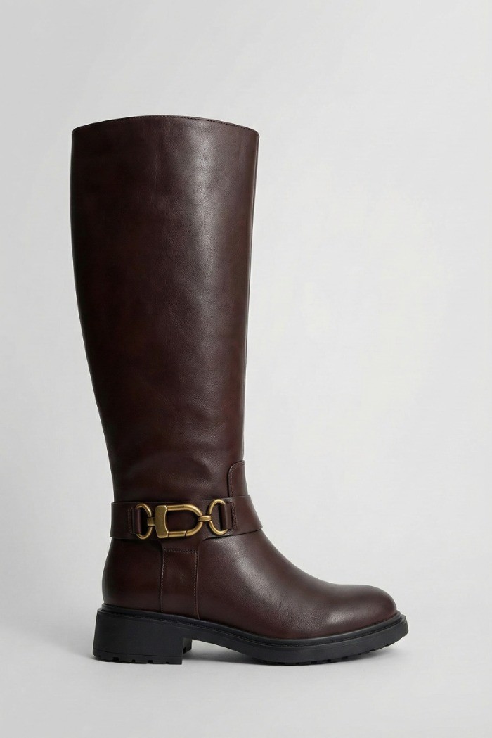 Gold & Gold stivale con apertura a zip e fibbia GR581 [5272f090]
