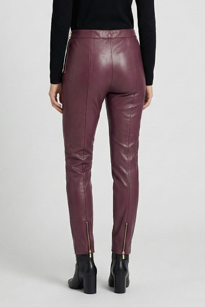 Markup pantalone in ecopelle con zip sul fondo mw9650116 [56516a63]