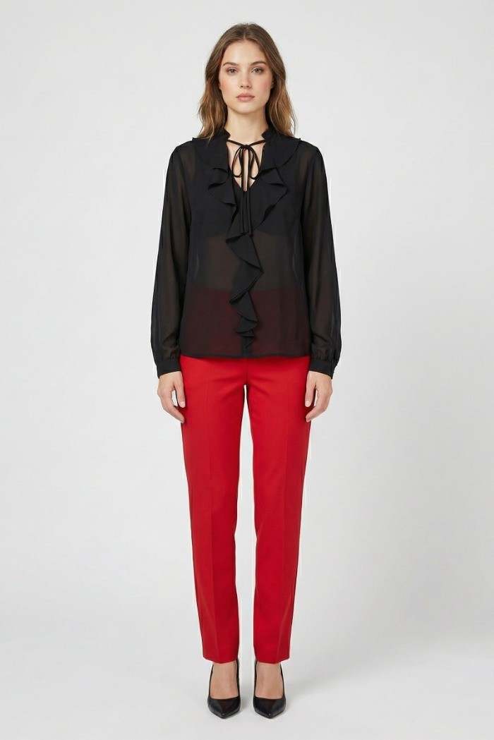 Markup blusa in georgette mw9610106 [74e3f4ce]