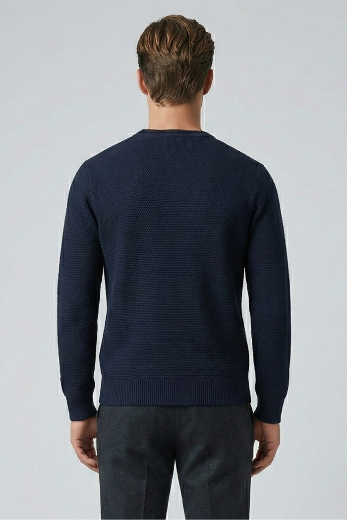 Nerovago maglia girocollo con lavorazione links 750141 [6d2026ab]