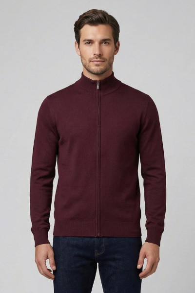 Nerovago cardigan in misto viscosa con zip 750006 [edb7bc27]