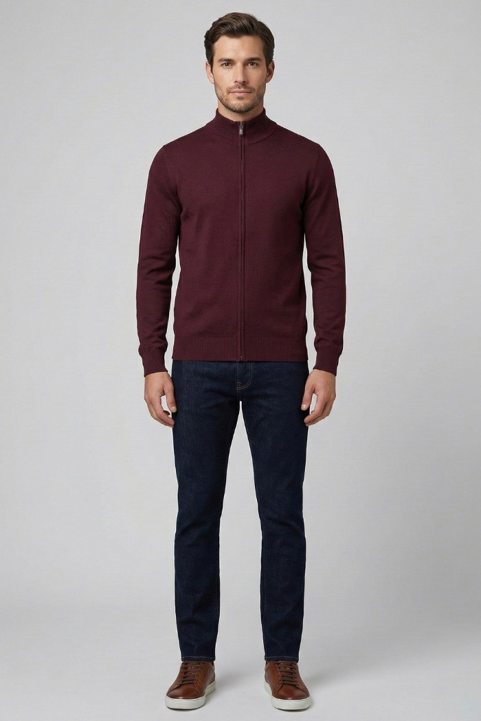 Nerovago cardigan in misto viscosa con zip 750006 [838c3e2e]